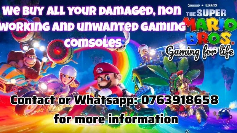 We buy nonworking, damaged or unwanted gaming consoles