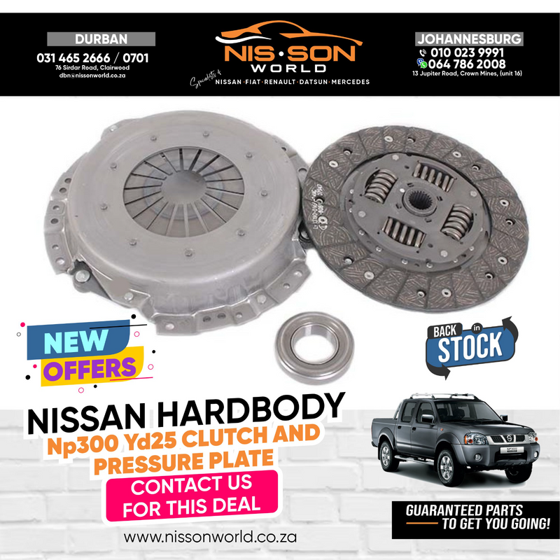 NISSAN HARDBODY NP300YD25 CLUTCH AND PRESSURE PLATE