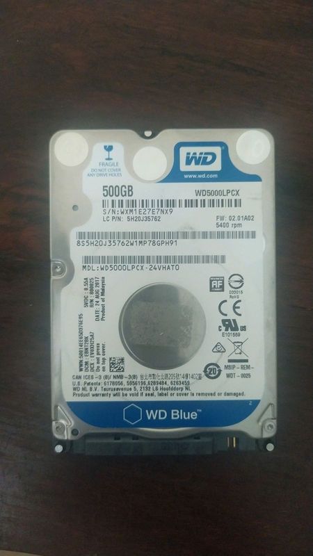 WD 500GB laptop internal hard drive, 2.5&#34;
