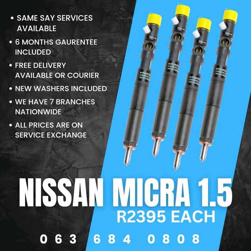 NISSAN MICRA 1.5 DIESEL INJECTORS FOR SALE WITH WARRANTY ON