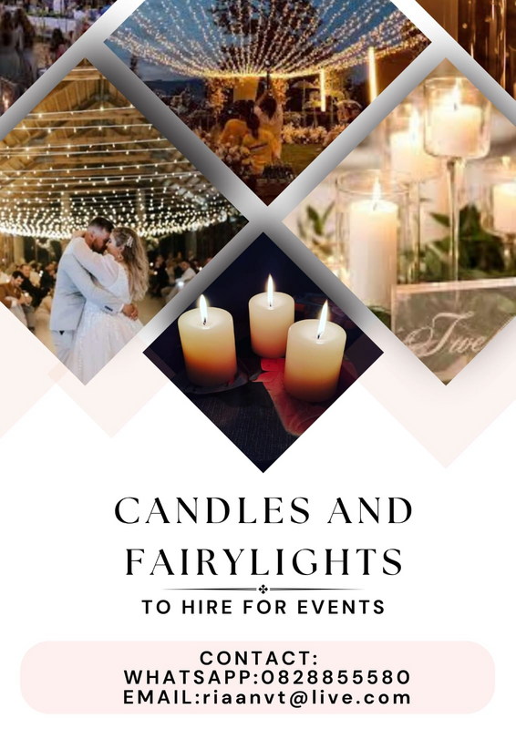 CANDLES, FAIRY LIGHTS -to hire for EVENTS Ad posted by Gumtree User