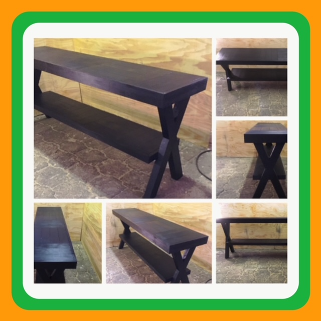 Sofa   table Farmhouse series 1800 - Black stained