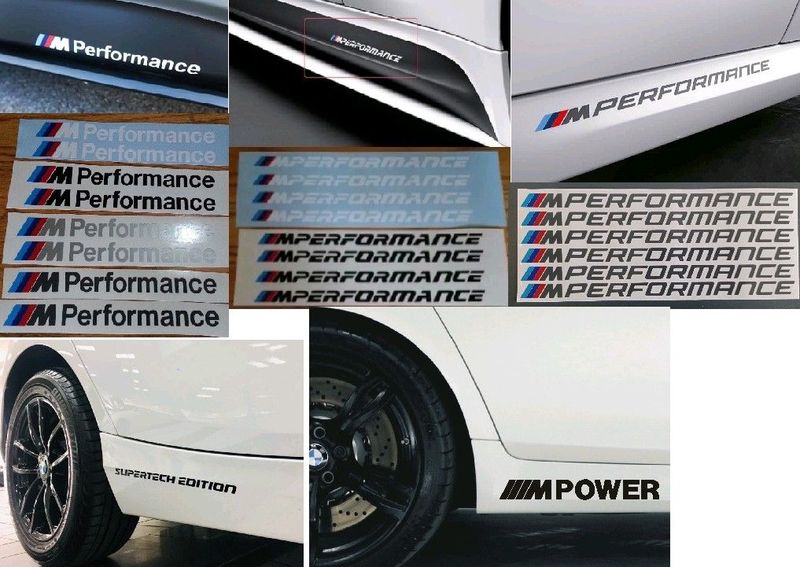 BMW M Performance graphics, vinyl cut stickers / decals