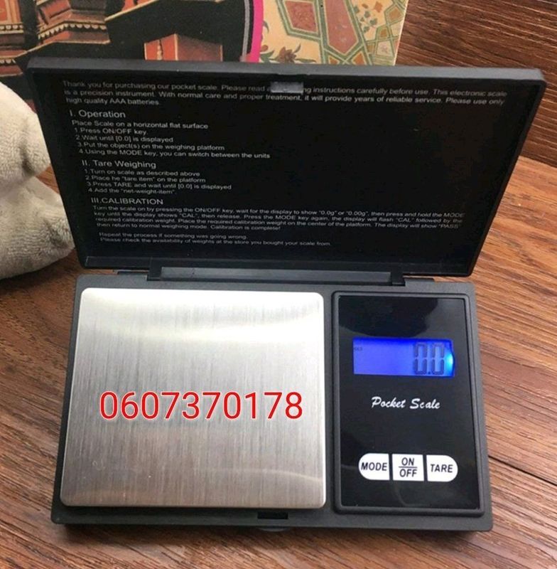 Digital Pocket Scale with Back-Lit Screen (Brand New)