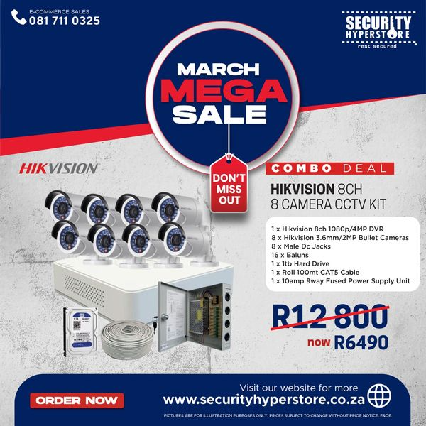 Hikvision 8Ch 8 Camera CCTV Kit