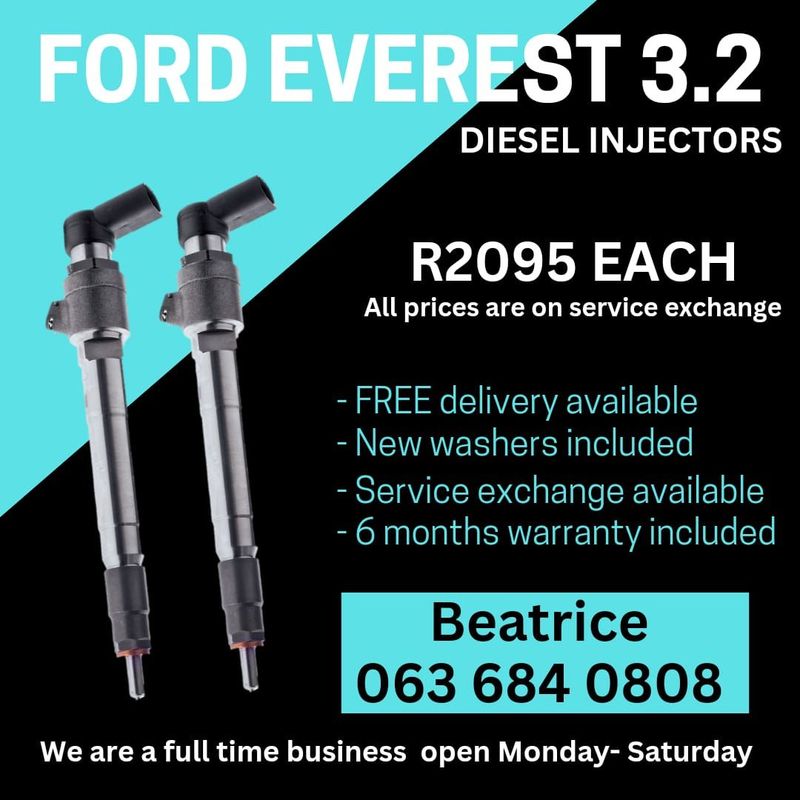 FORD EVEREST 3.2 DIESEL INJECTORS FOR SALE WITH WARRANTY