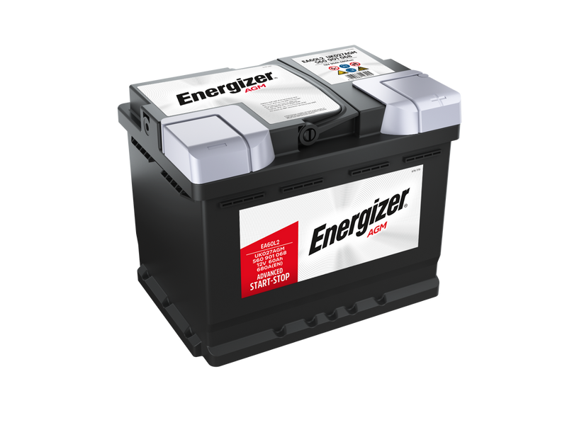 Energizer 646 AGM 12v 60ah 680/720cca RHP Car Battery