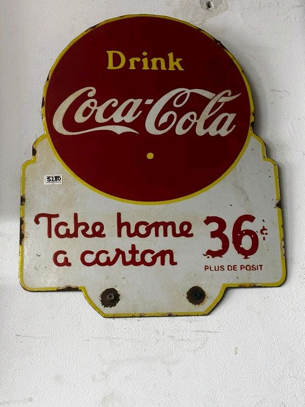 Drink Coca Cola Enamel Sign