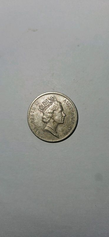 1990 Australian 5 Cent Coin- RARE AND LOW Mintage.