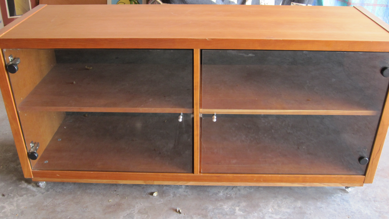 TV Stand wood and Glass