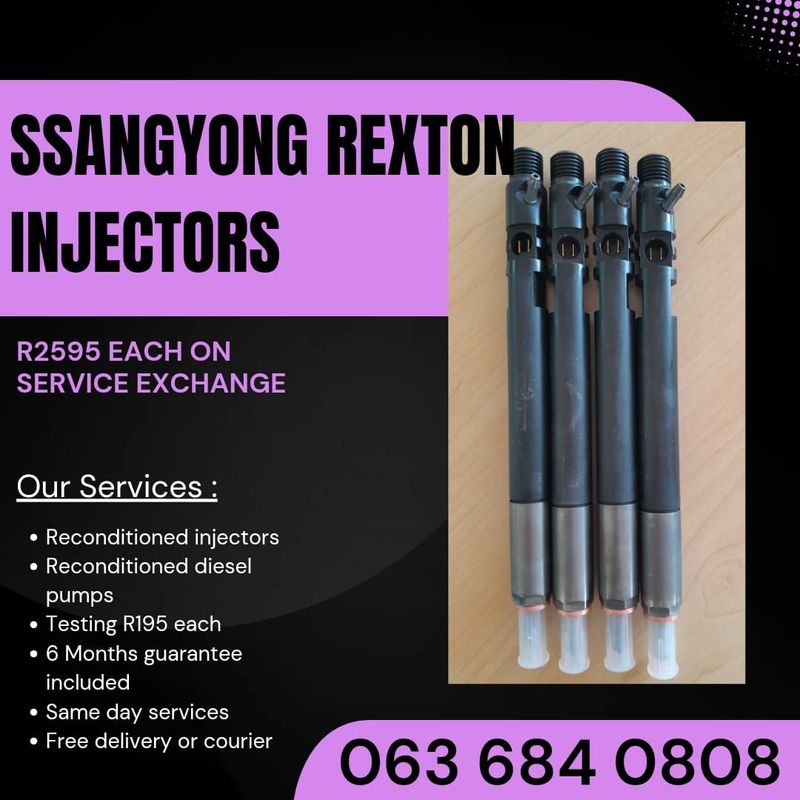 SSANGYONG REXTON DIESEL INJECTORS FOR SALE WITH WARRANTY ON