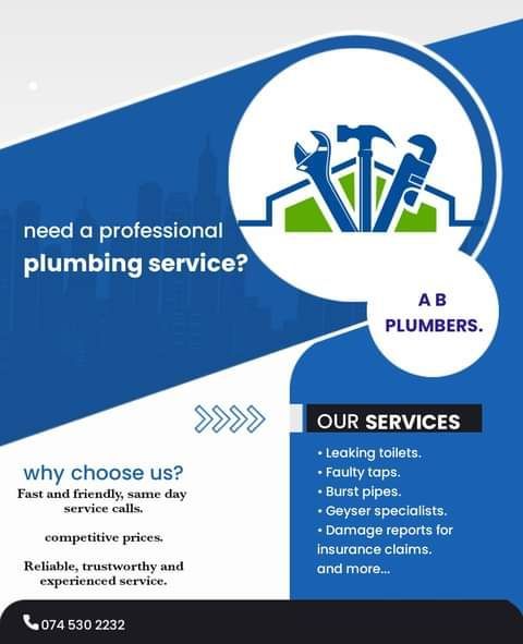 Plumber on call. Same day service