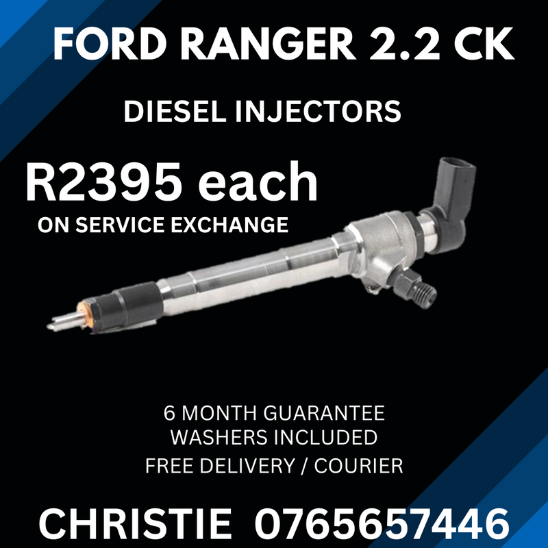 FORD RANGER 2.2 DIESEL INJECTORS FOR SALE WITH A 6 MONTH GUARANTEE