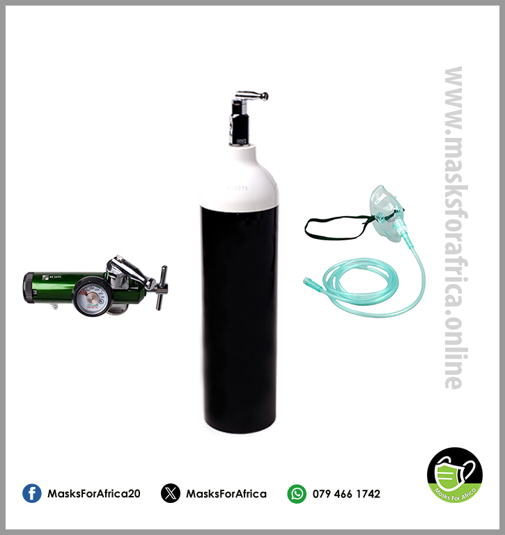 Complete Oxygen Cylinder Kit, Regulator and Mask