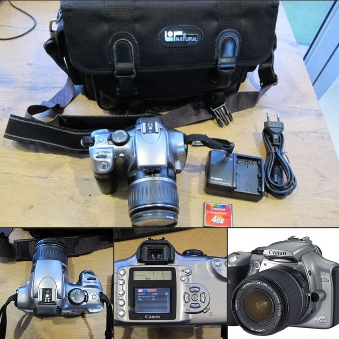 Canon EOS Rebel DSLR (300D No Video) with 18-55mm lens 4GB CF Card and bag