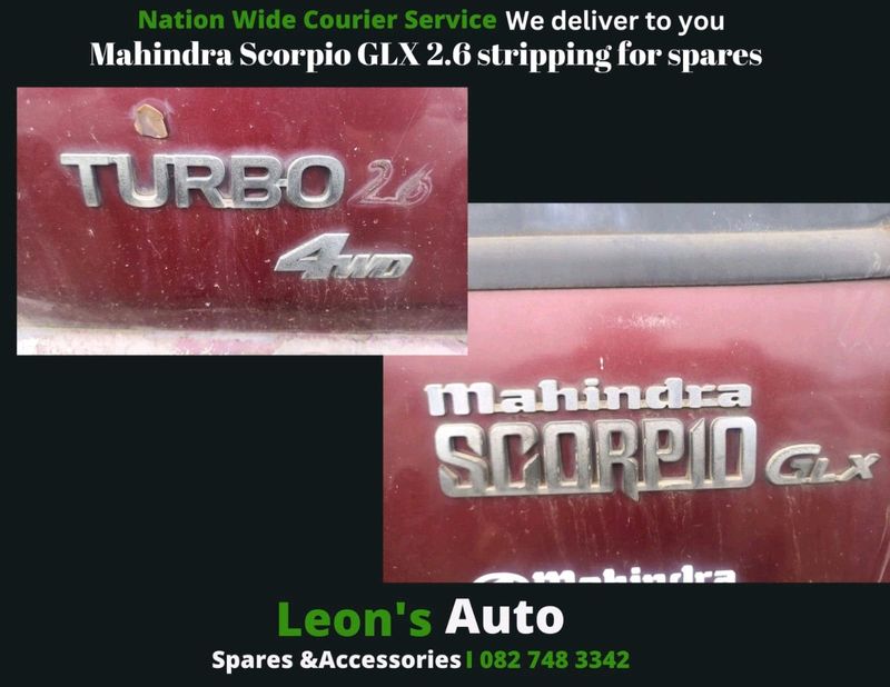 Mahindra scorpio stripping for spares and accessories