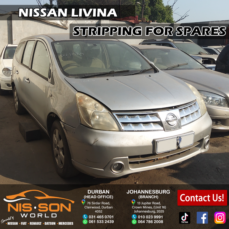 NISSAN LIVINA STRIPPING FOR SPARES