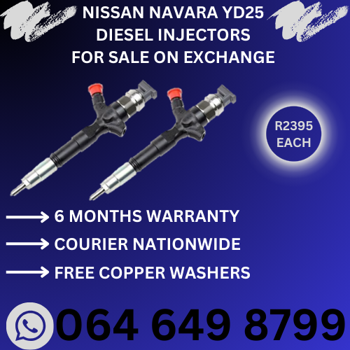 Nissan Navara YD25 diesel injectors for sale on exchange - we supply 6 months warranty