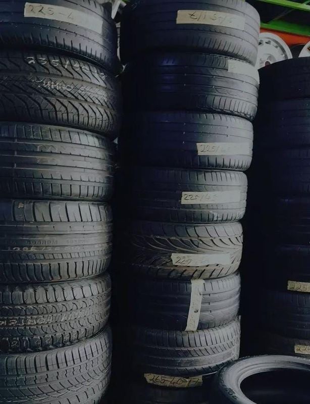 Normal tyres and rims are on sale