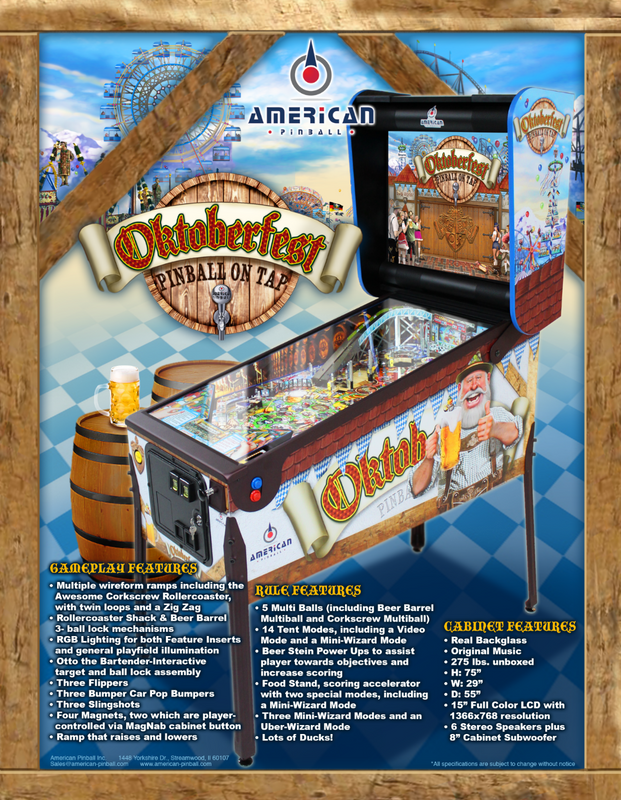 Oktoberfest Pinball Machine (Available To Order)