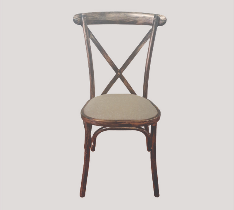 Metal Cross back Chair – Vintage Look Colour -R949