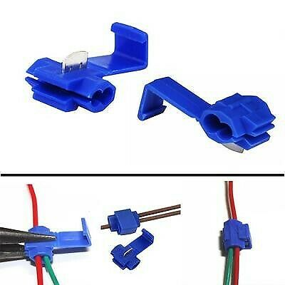 Solderless Wire Connectors Terminals Crimp Electrical Lock Quick Splice. Blue. Brand New Products.