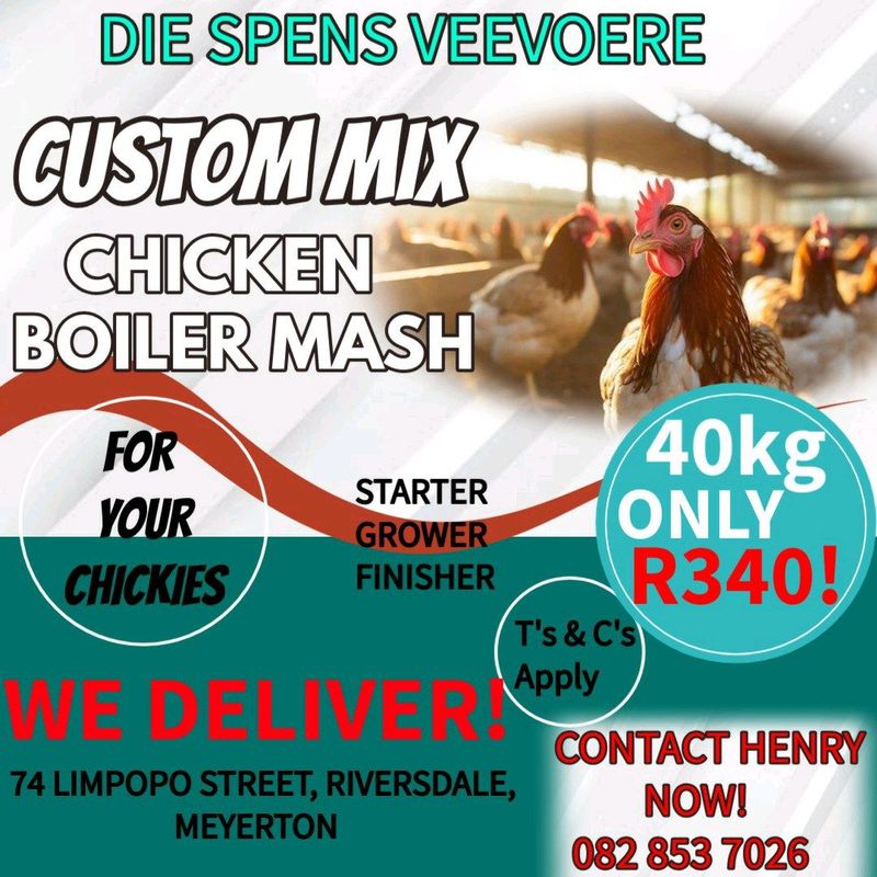 Chicken Broiler Feed 40kg Custom Mix