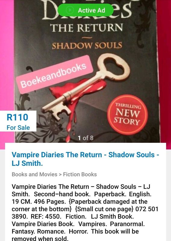 Vampire Diaries The Return - Shadow Souls - LJ Smith.