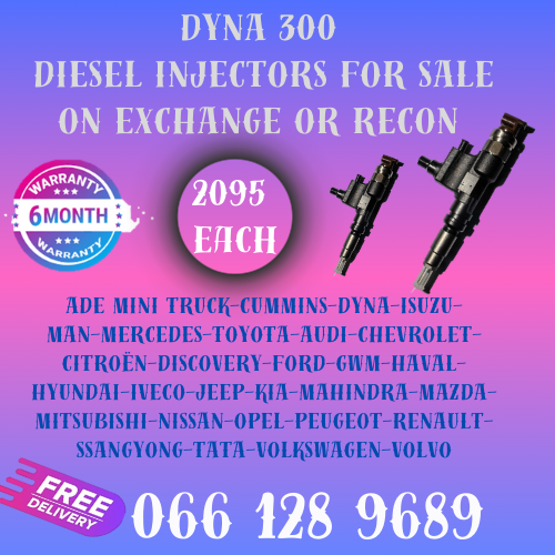 DYNA 300 DIESEL INJECTORS FOR SALE ON EXCHANGE WITH FREE COPPER WASHERS AND 6 MONTHS WARRANTY