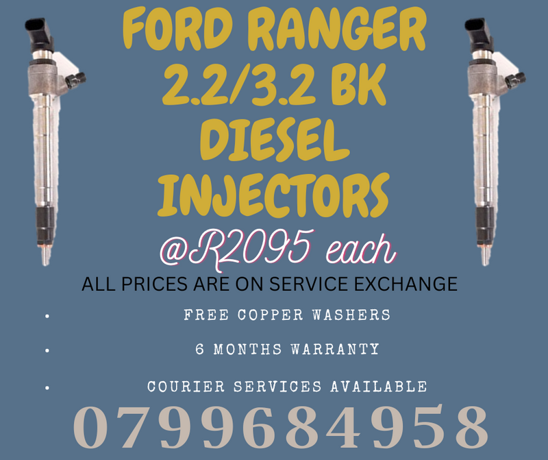 FORD RANGER 2.2/3.2 BK MDIESEL INJECTORS/ WE RECON AND SELL ON EXCHANGE