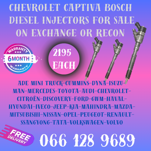 CHEVROLET CAPTIVA BOSCH DIESEL INJECTORS FOR SALE ON EXCHANGE WITH FREE COPPER WASHERS