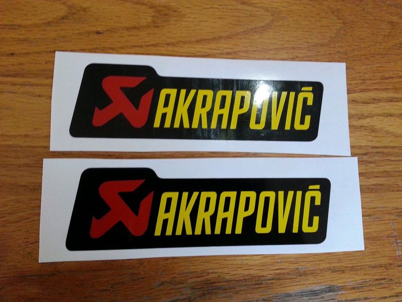 Akrapovic stickers decals badges emblems