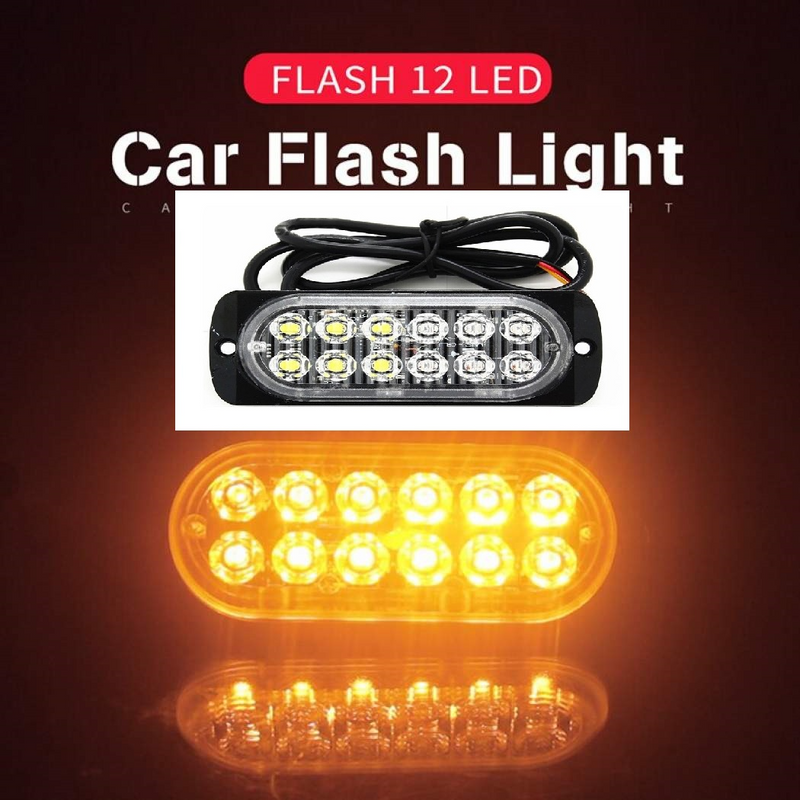 Amber Orange Yellow LED Flash Cluster Strobe Grille Lights Double Row 12V/24V. Brand New Products.