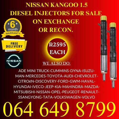 Nissan Kangoo 1.5 diesel injectors for sale