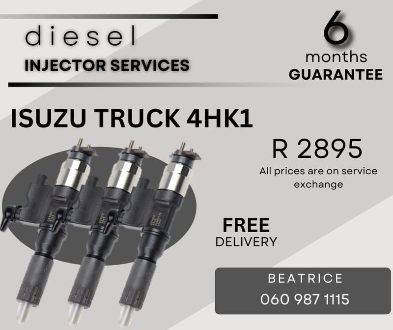 ISUZU TRUCK 4HK1 INJECTORS FOR SALE WITH WARRANTY ON