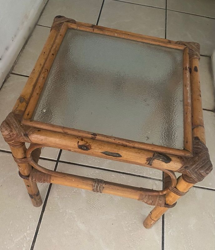 Cane side tables