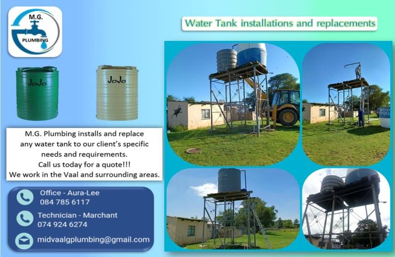 Water Tank installations, replacements and maintenance