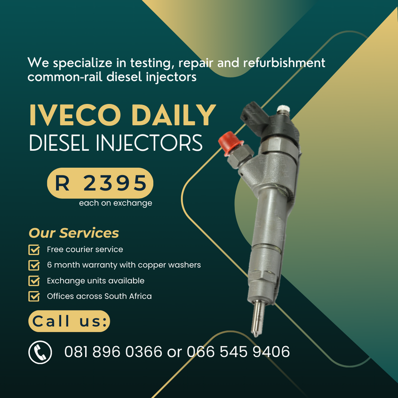 IVECO DAILY DIESLE INJECTORS FOR SALE WITH WARRANTY
