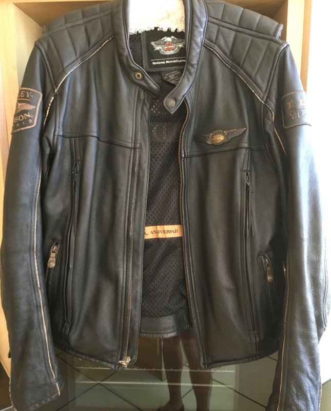 All Leather Harley embossed Large jacket