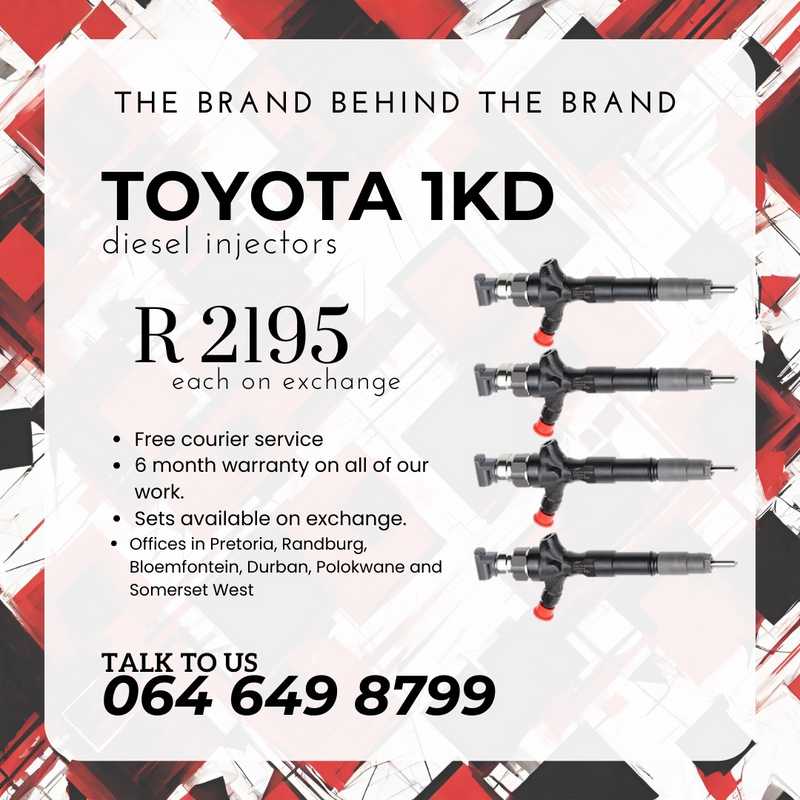 Toyota 1KD diesel injectors for sale on exchange