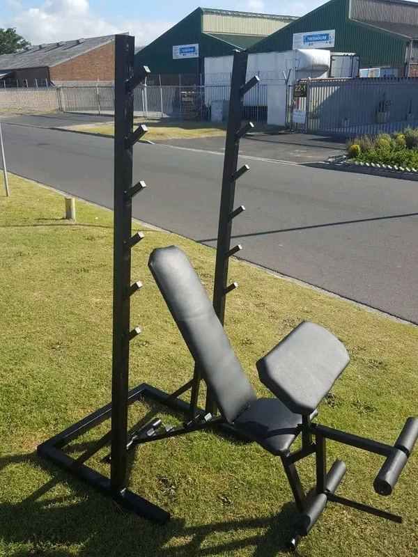 Squat rack and bench combo