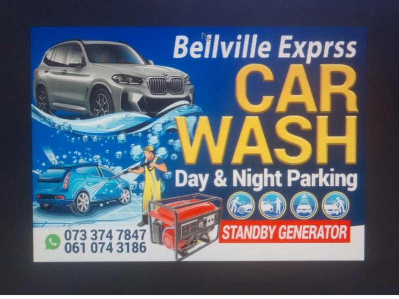 ..Express car wash day and night parking at a low price located in a secure place