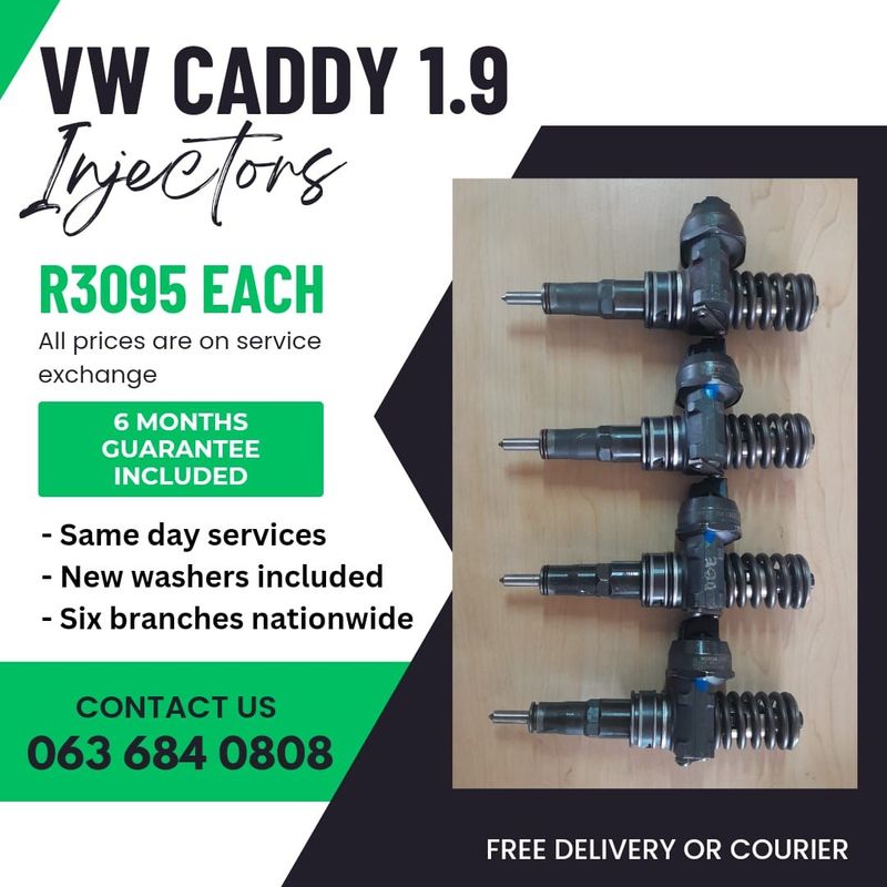 VW CADDY 1.9 DIESEL INJECTORS FOR SALE WITH WARRANTY