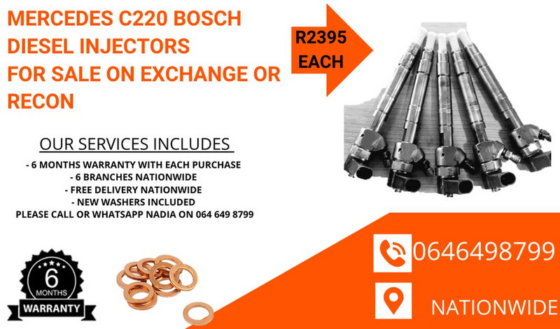 Mercedes C270 Bosch diesel injectors for sale on exchange or to recon
