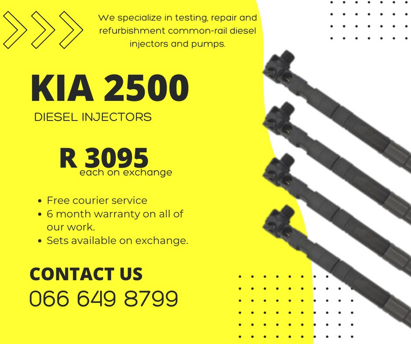 KIA 2500 diesel injectors for sale on exchange or to recon