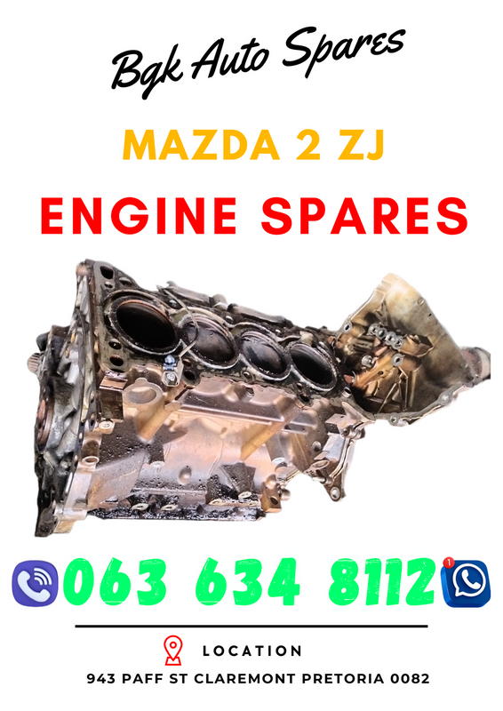 Mazda 2 ZJ engine spares Call or WhatsApp me 063 149 6230
