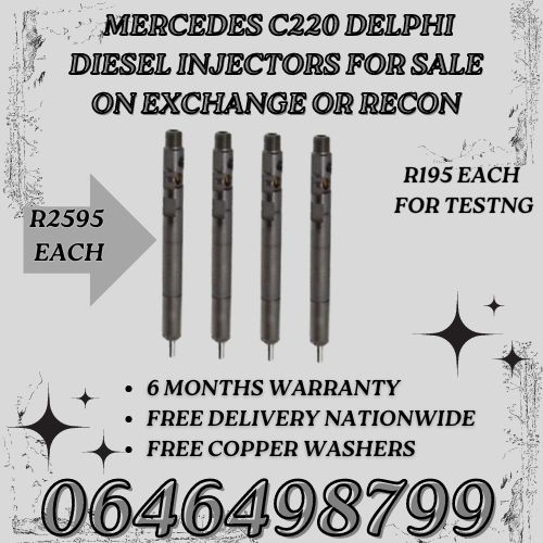 Mercedes C220 Delphi diesel injectors for sale on exchange delivery nationwide
