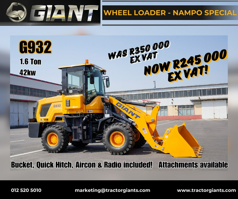 1.6 Ton Giant wheel loader now in stock
