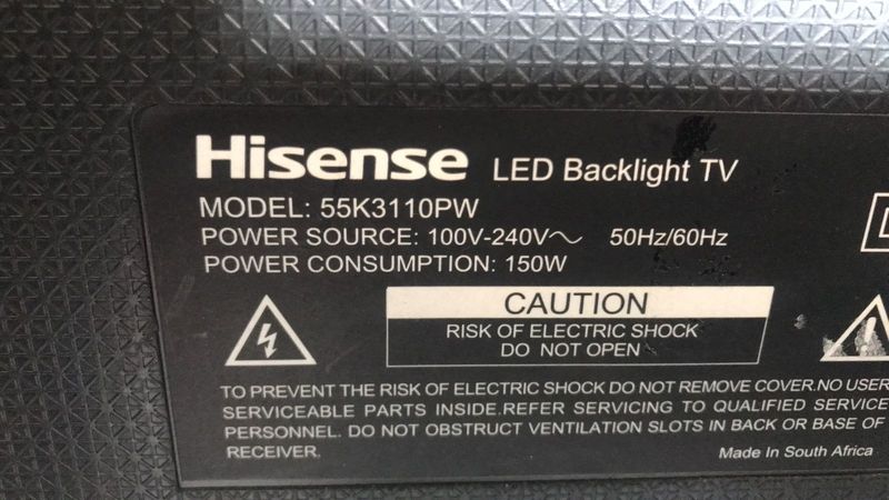 Hisense 55 led tv parts