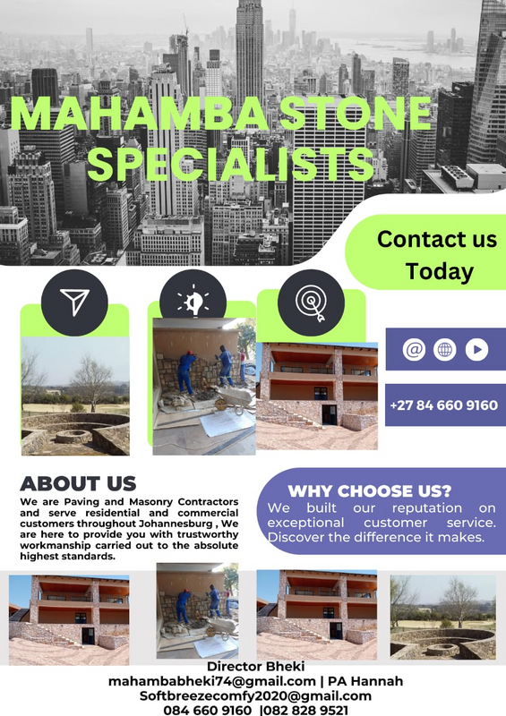 MAHAMBA STONE SPECIALISTS / BUILDING AND CONSTRUCTION